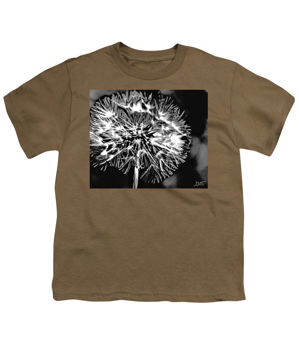 Abstract Youth T-Shirt featuring the photograph Abstract Dandelion by Gina O'Brien