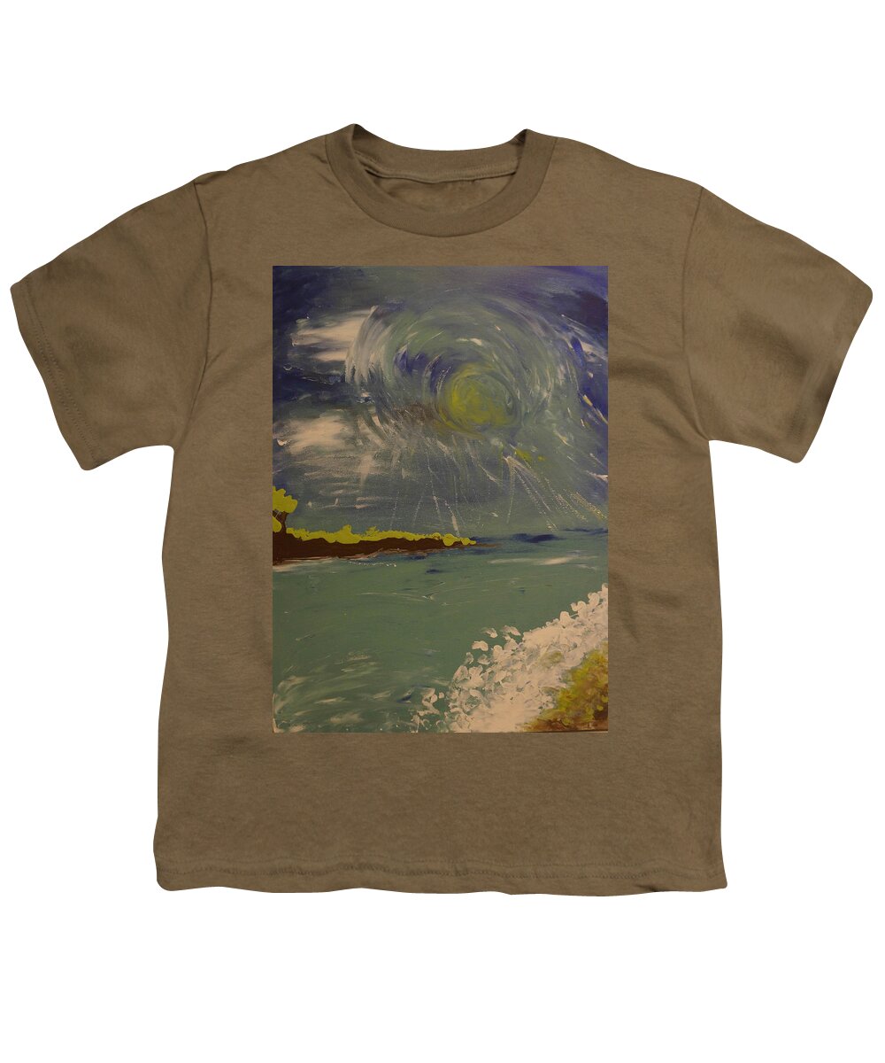 Abstract Youth T-Shirt featuring the painting Abstract LAndscape - Laguna Coast by Celestial Images