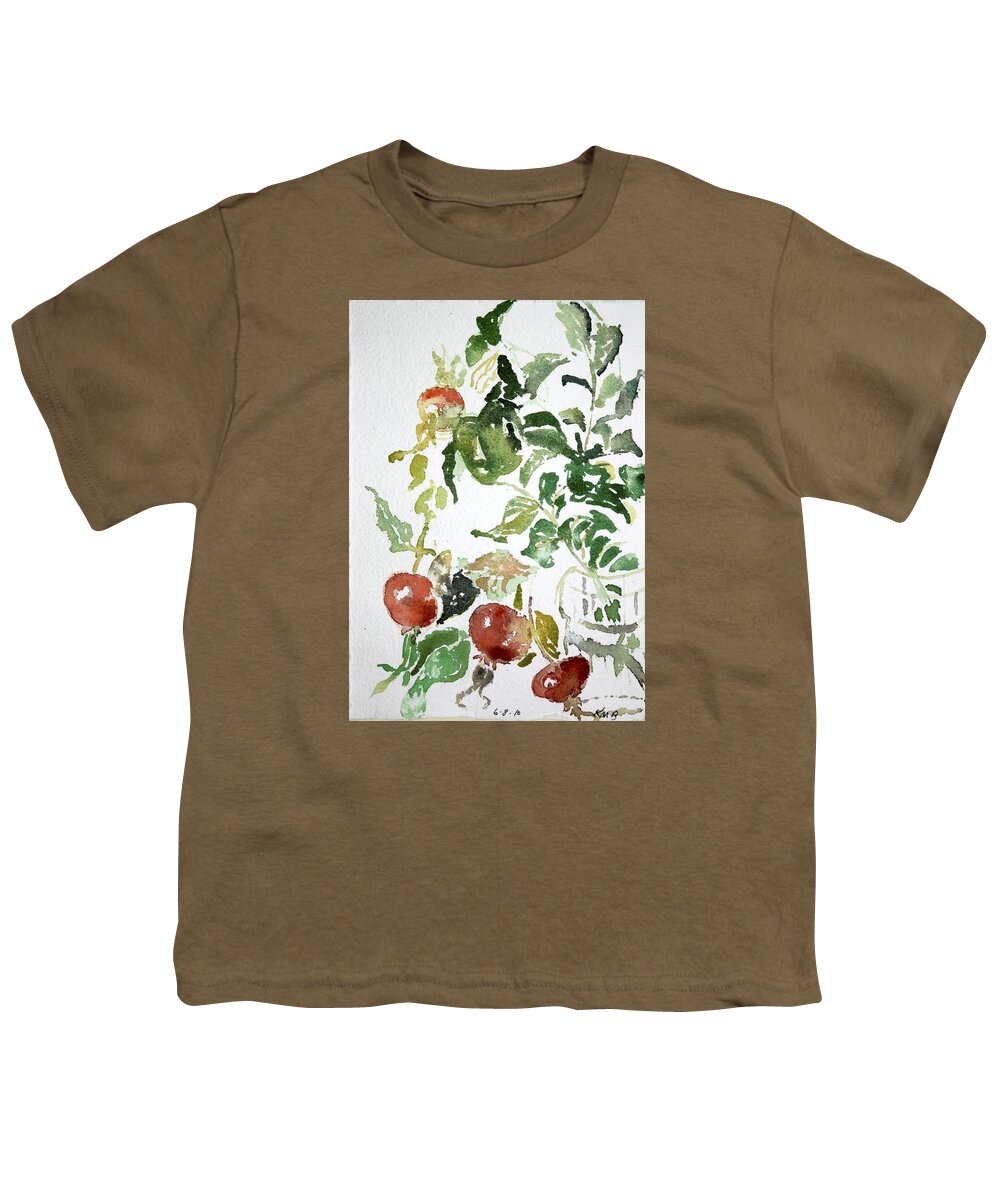 Youth T-Shirt featuring the painting Abstract Vegetables by Kathleen Barnes