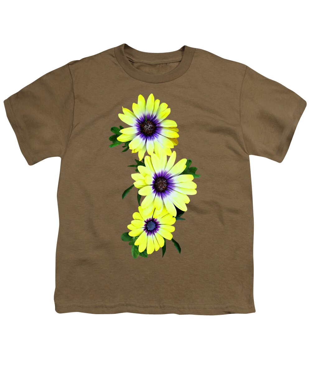 Daisy Youth T-Shirt featuring the photograph African Daisies Lemon Symphony by Susan Savad