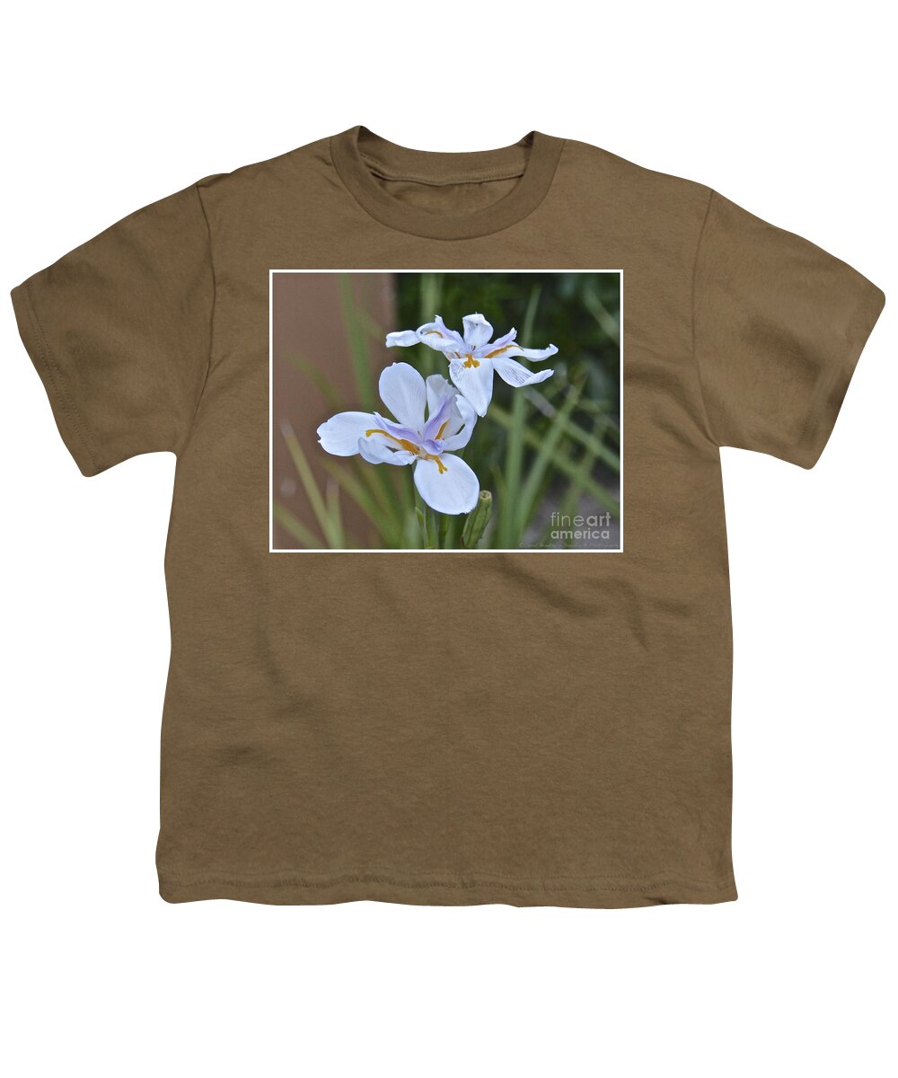 Flower Youth T-Shirt featuring the photograph African Iris by Carol Bradley