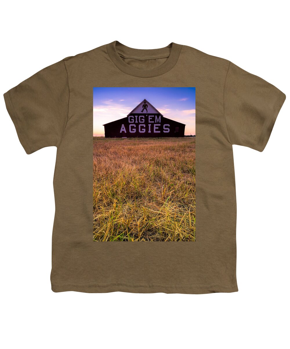Aggie Barn Youth T-Shirt featuring the photograph Aggie land by Jonathan Davison