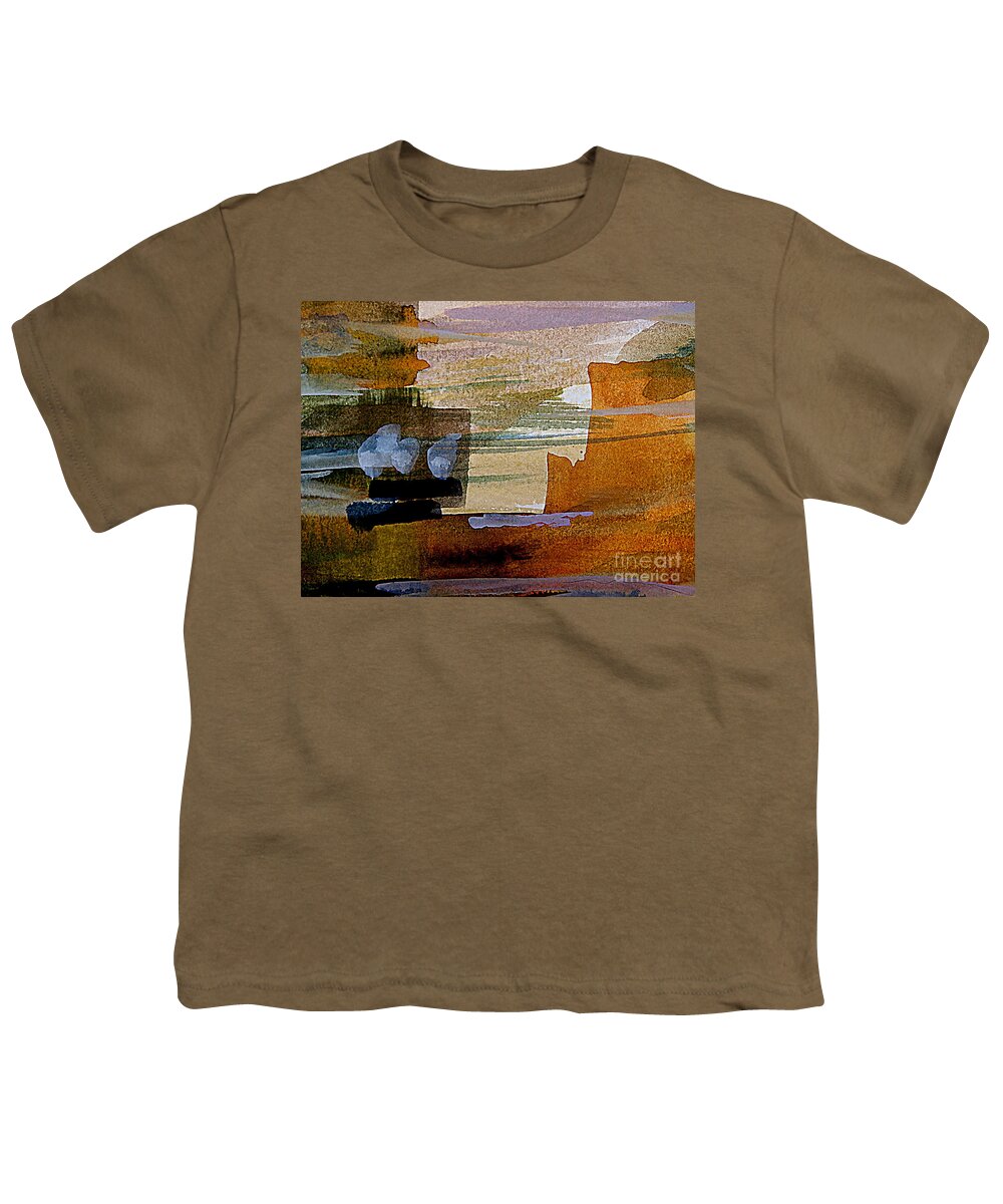 Abstract Landscape Watercolor Painting Youth T-Shirt featuring the painting Almost Being Nowhere by Nancy Kane Chapman