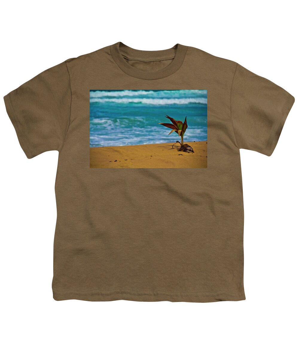 Beach Youth T-Shirt featuring the photograph Alone on the beach by Stuart Manning