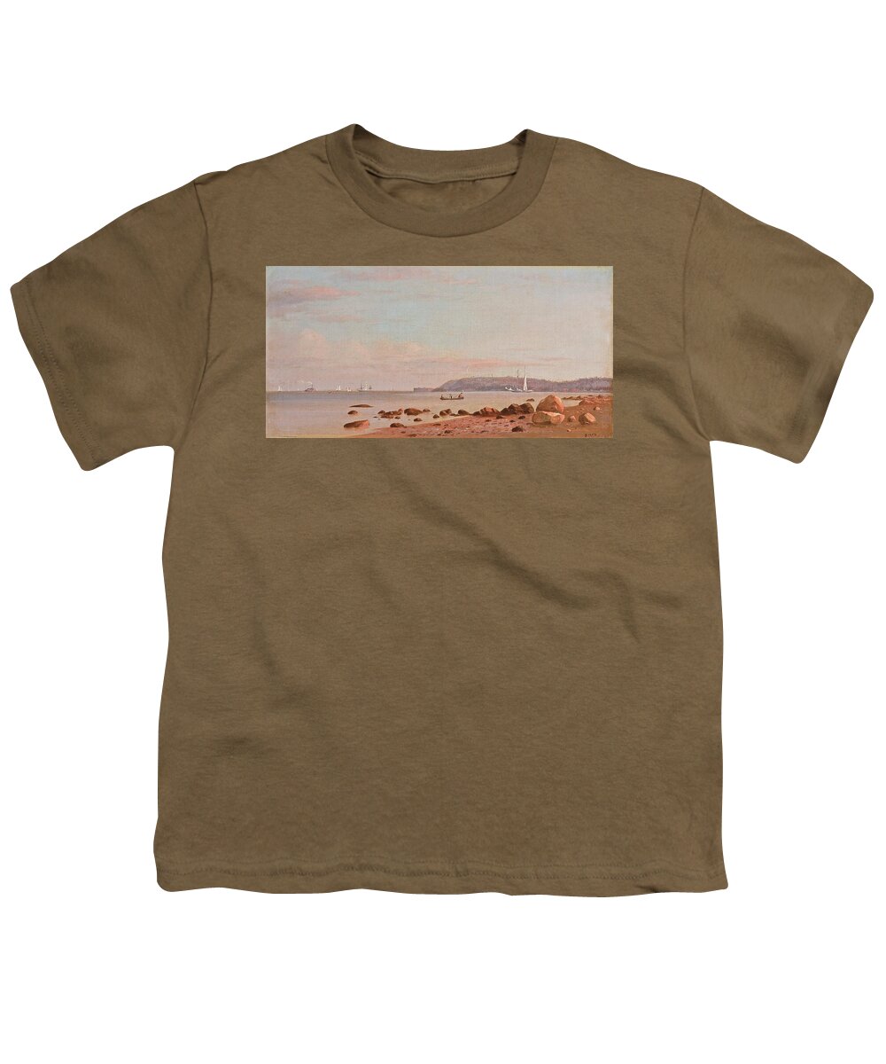 Along The New England Coast By Francis Augustus Silva Youth T-Shirt featuring the painting Along The New England Coast by MotionAge Designs
