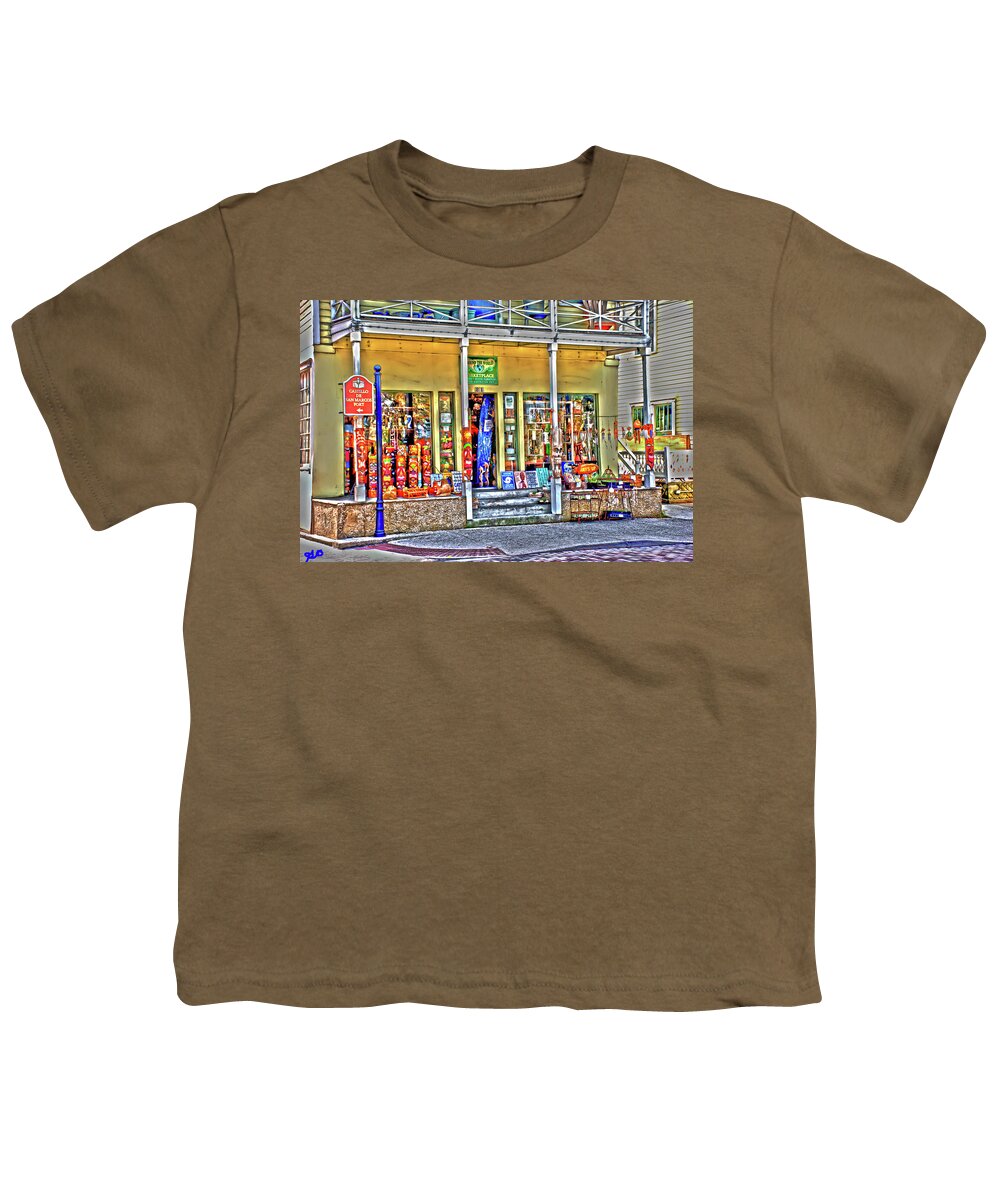 Around The World Marketplace Youth T-Shirt featuring the photograph Around the World Marketplace Saint Augustine by Gina O'Brien