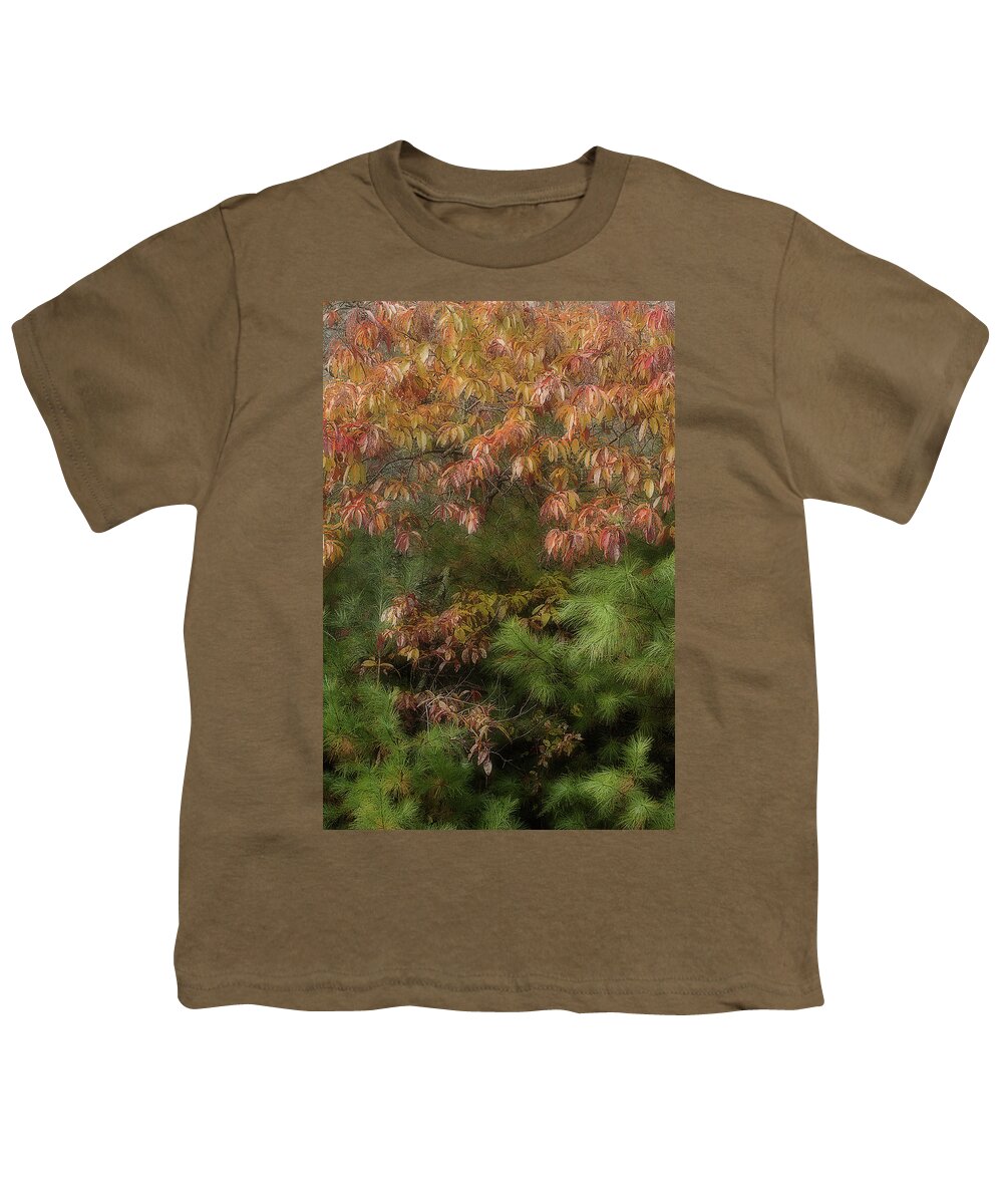 Leaves Youth T-Shirt featuring the photograph Autumn Mixing by Mike Eingle