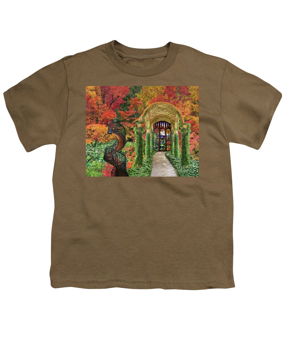 Autumn Youth T-Shirt featuring the digital art Autumn Passage by Lucy Arnold