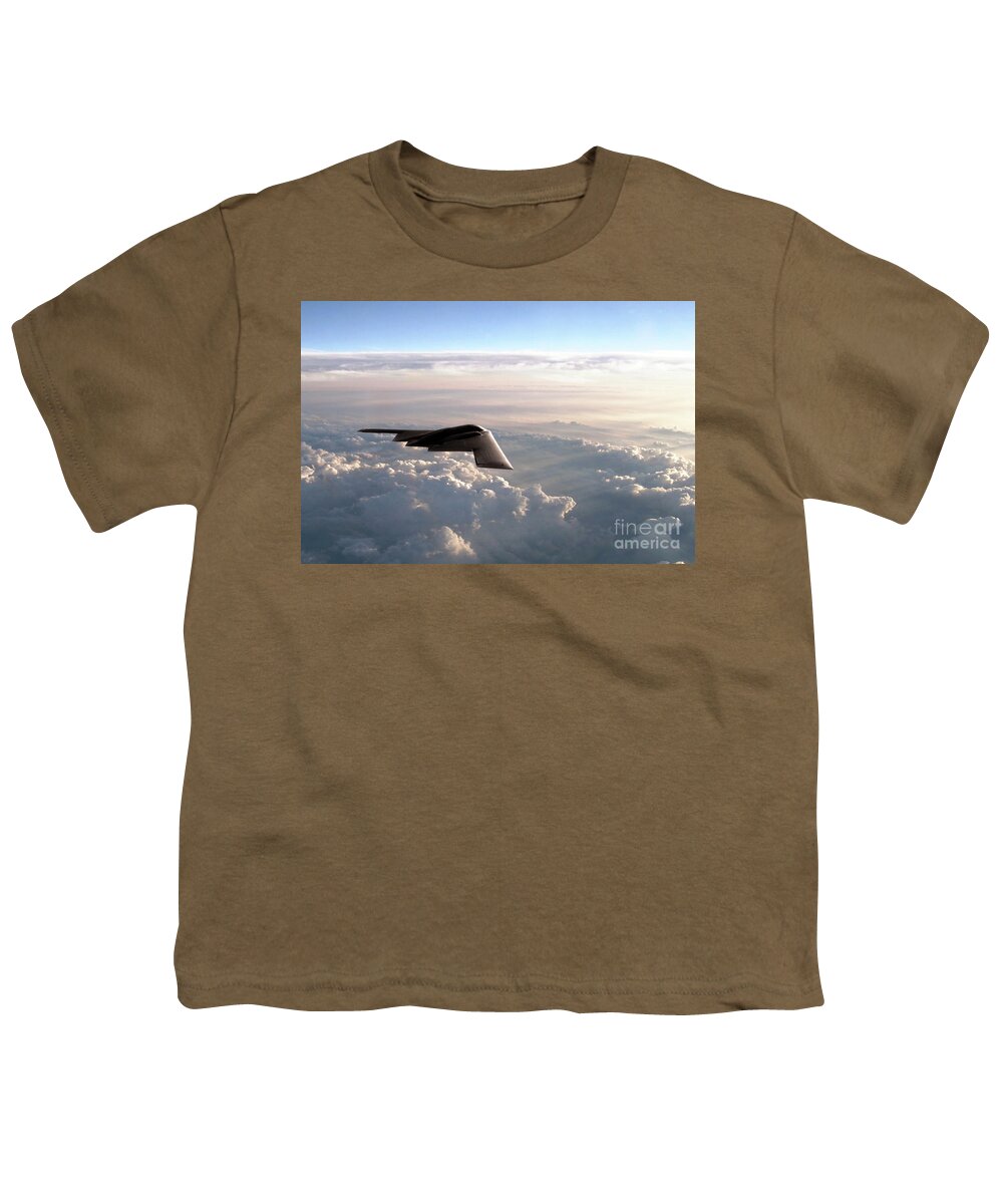 B2 Youth T-Shirt featuring the digital art B-2 Spirit by Airpower Art