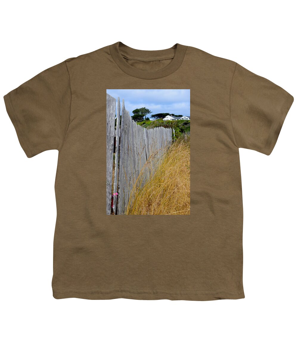 Beach Youth T-Shirt featuring the photograph Bandon Beach Fence by Michele Avanti