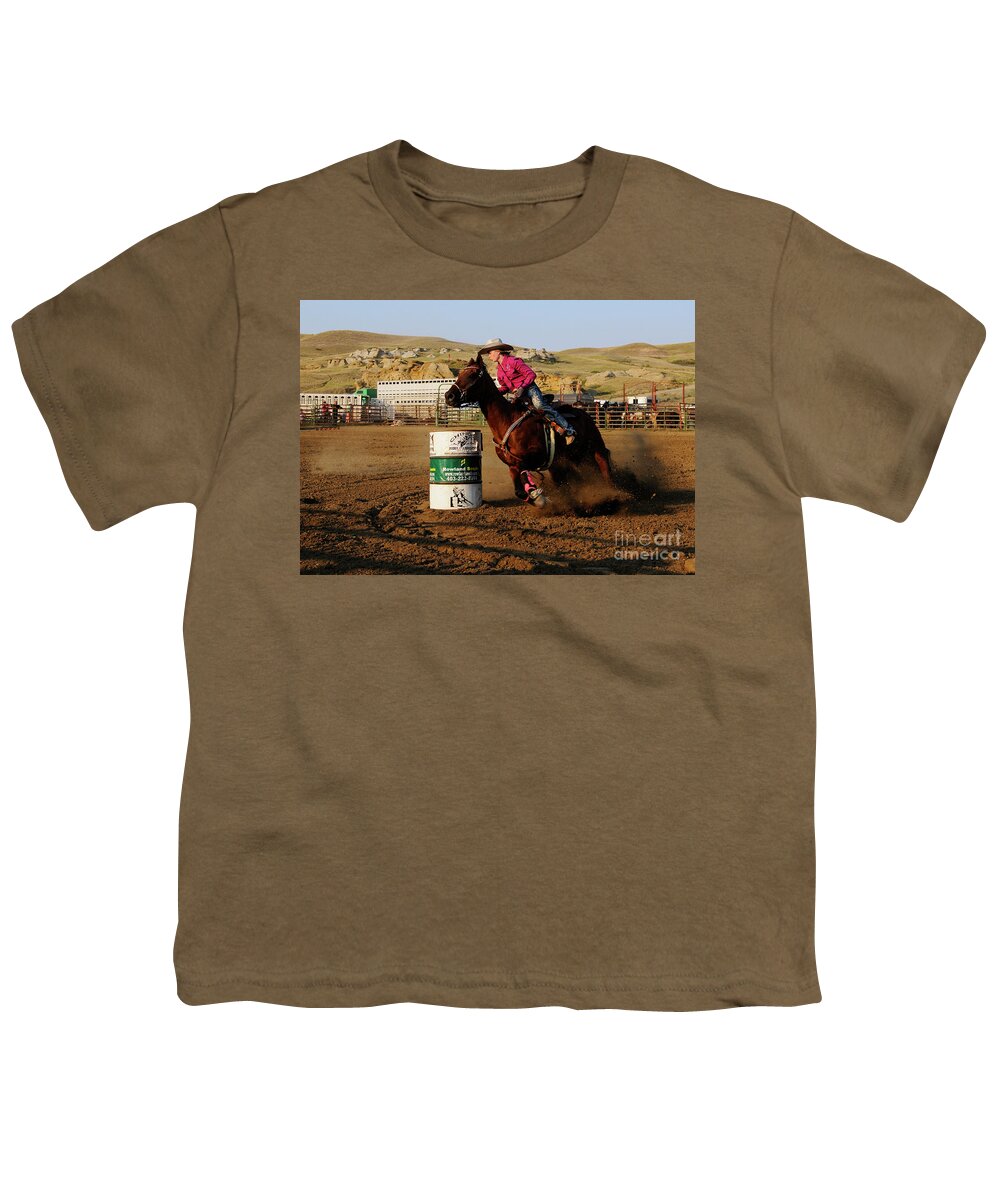 Cowgirl Youth T-Shirt featuring the photograph Barrel Racer 4 by Vivian Christopher