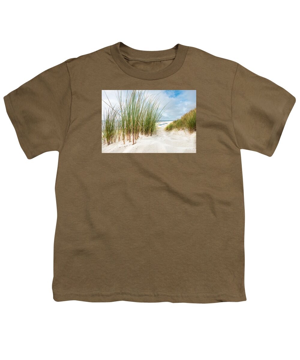 De Koog Youth T-Shirt featuring the photograph Beach Scenery by Hannes Cmarits