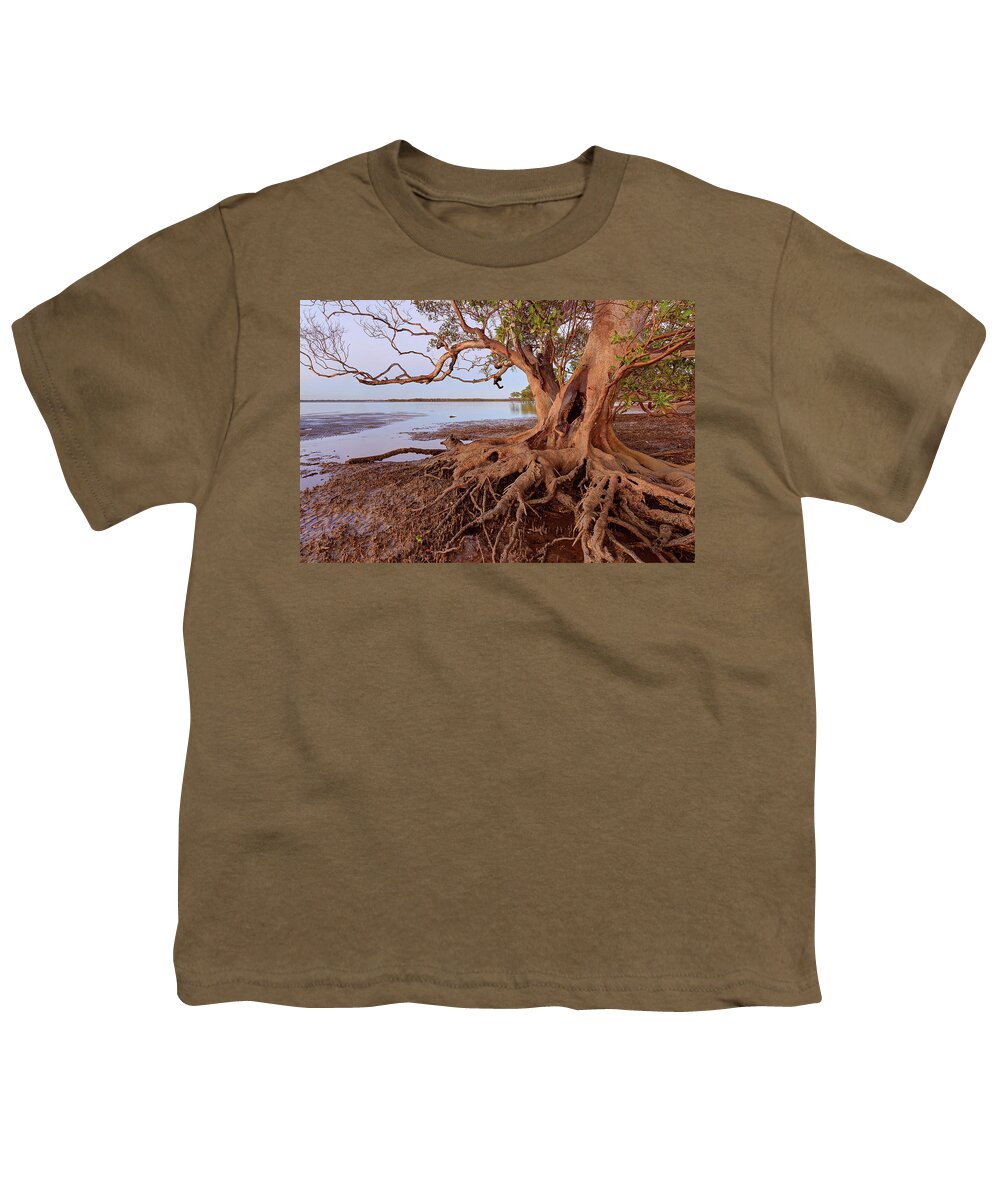Mangrove Youth T-Shirt featuring the photograph Beachmere, Queensland, Australia by Robert Charity
