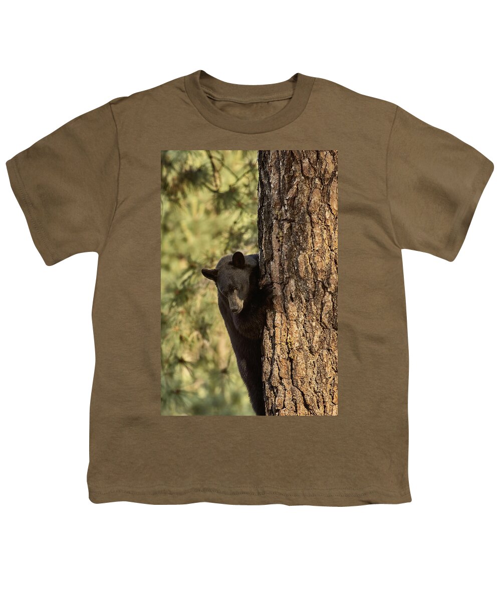 Bear Youth T-Shirt featuring the photograph Bear3 by Loni Collins