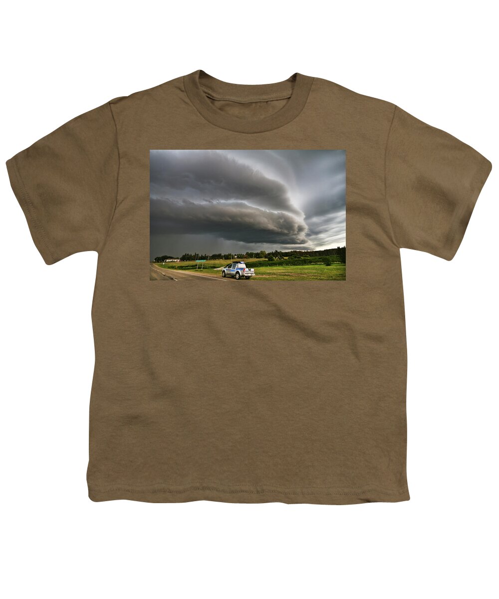 Tornado Youth T-Shirt featuring the photograph Beast over Yorkton by Ryan Crouse