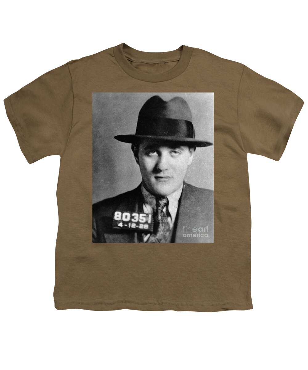 1928 Youth T-Shirt featuring the photograph Benjamin Bugsy Siegel Mugshot by Granger