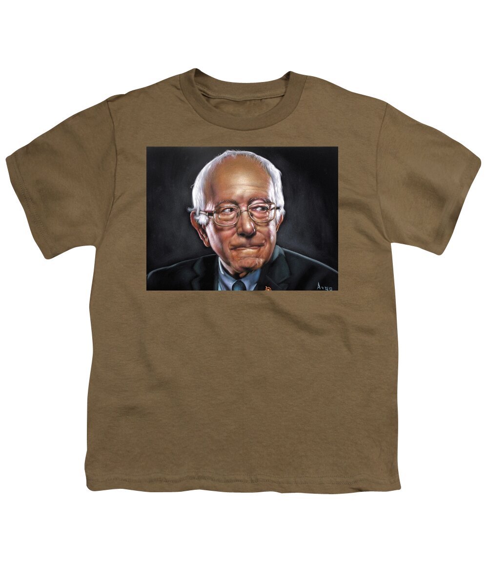 Bernie Sanders Youth T-Shirt featuring the painting Bernie Sanders by Alfredo Rodriguez Argo