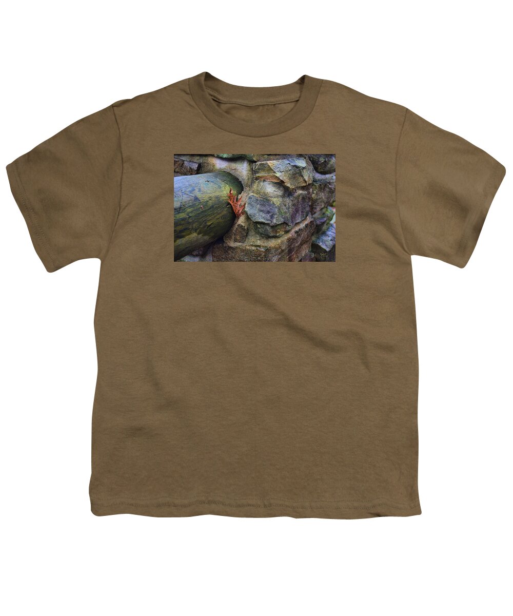 Wright Youth T-Shirt featuring the photograph Between A Rock And... by Paulette B Wright