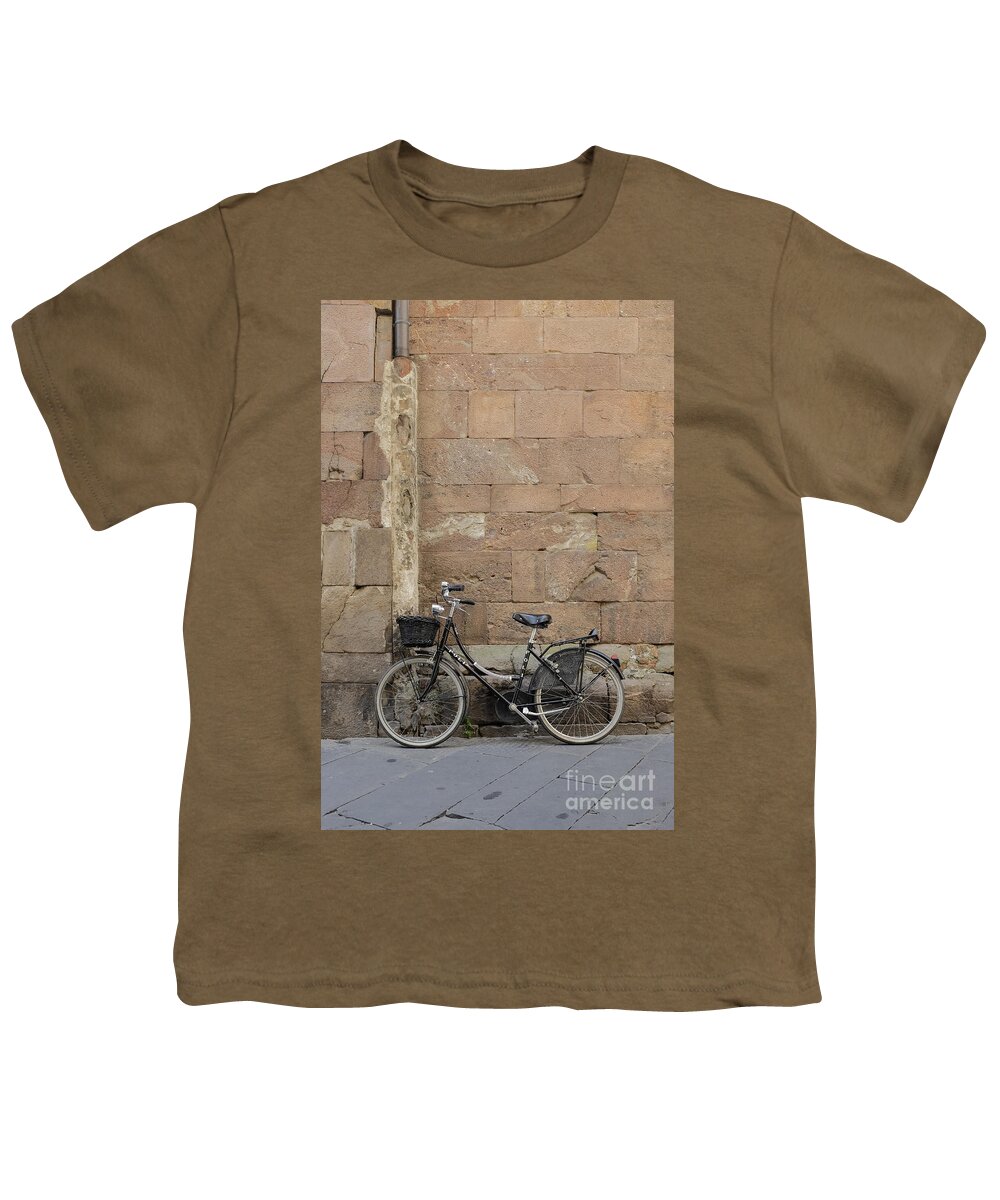 Bike Youth T-Shirt featuring the photograph Bike Lucca Italy by Edward Fielding