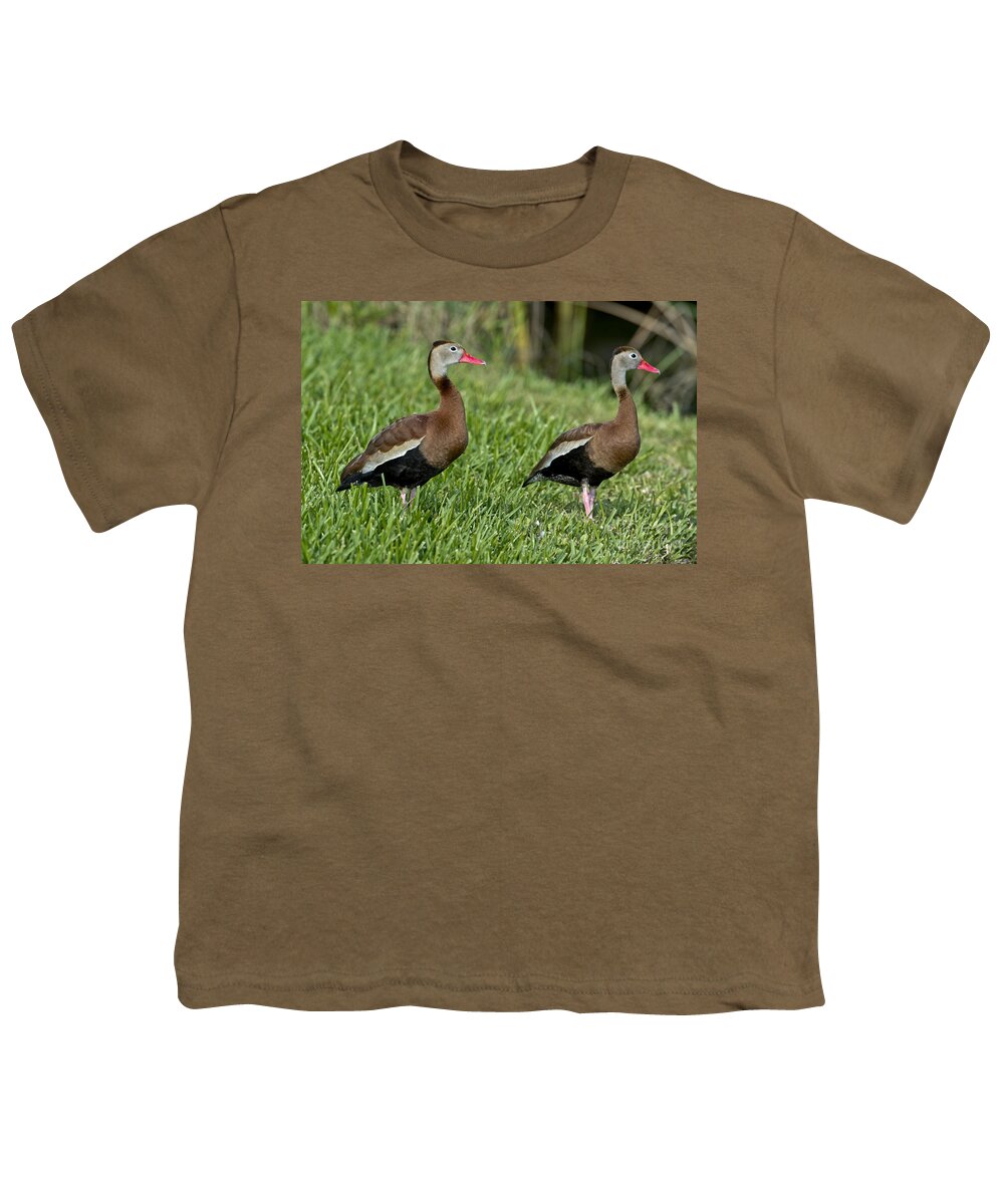 Black-bellied Whistling-duck Youth T-Shirt featuring the photograph Black-bellied Whistling Ducks by Anthony Mercieca