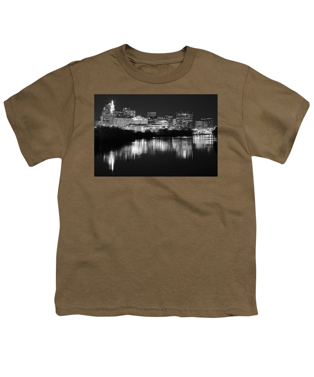 Hartford Youth T-Shirt featuring the photograph Blackest Night in Hartford by Frozen in Time Fine Art Photography