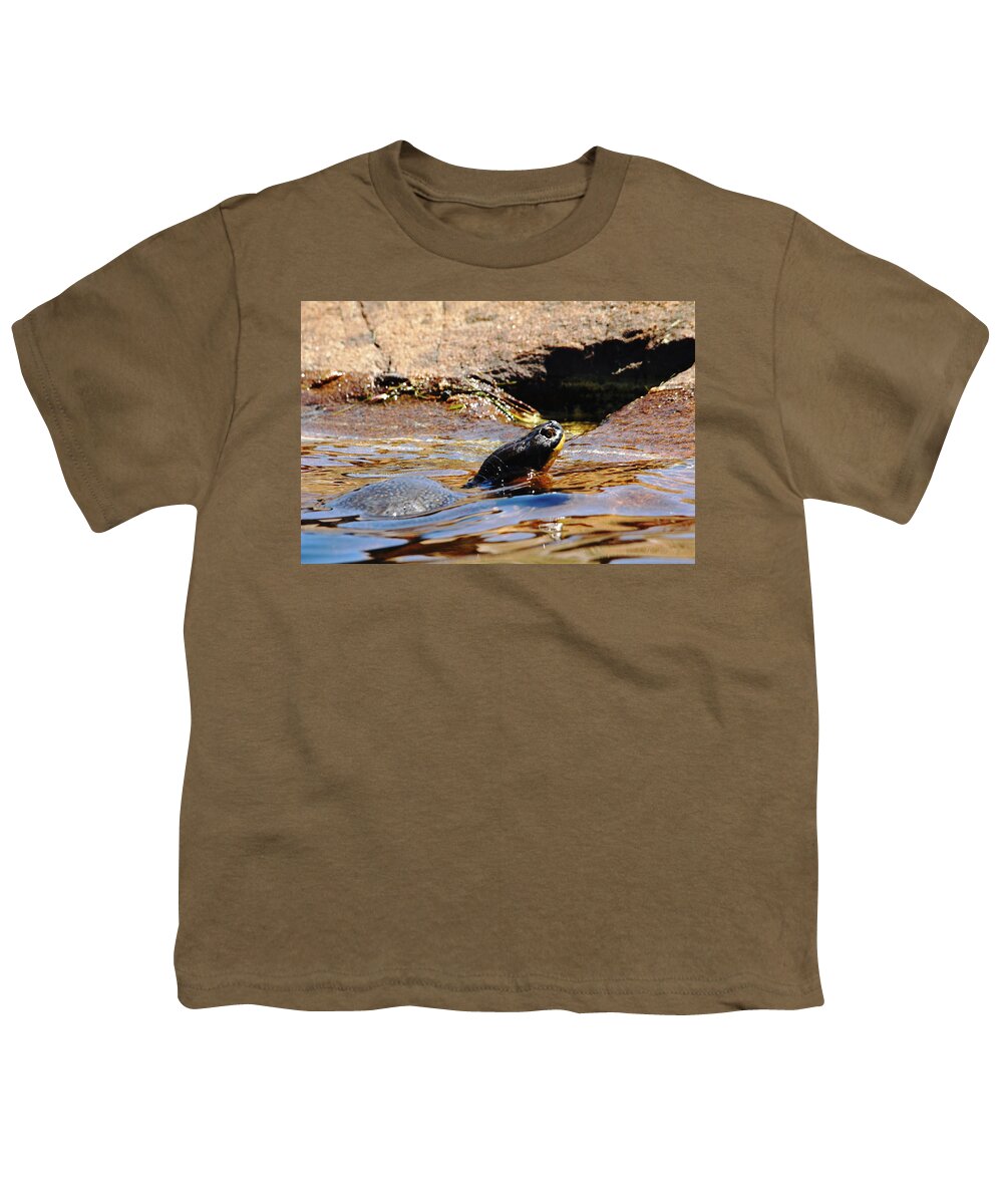 Blanding's Turtle Youth T-Shirt featuring the photograph Blanding's Turtle by Debbie Oppermann