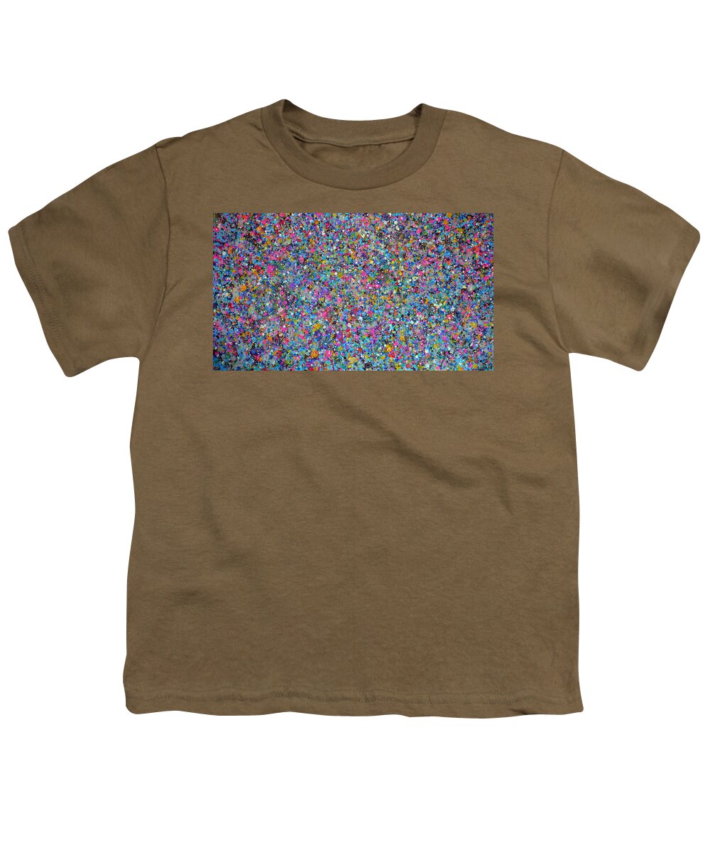 Abstract Youth T-Shirt featuring the painting Blue constellation by Ericka Herazo