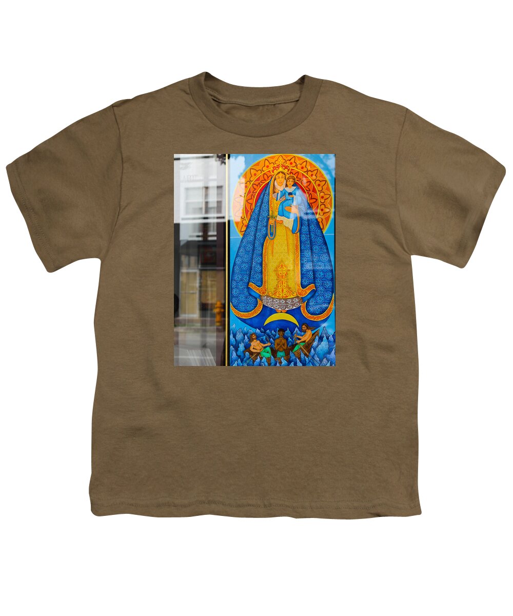 Art Youth T-Shirt featuring the photograph Boat Under Mary by Dart Humeston