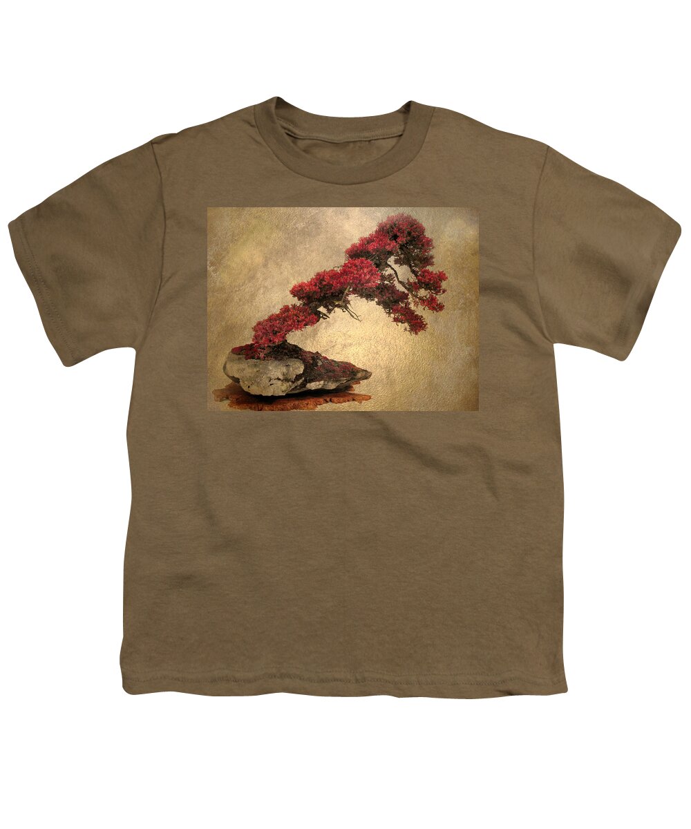 Bonsai Youth T-Shirt featuring the photograph Bonsai Display by Jessica Jenney