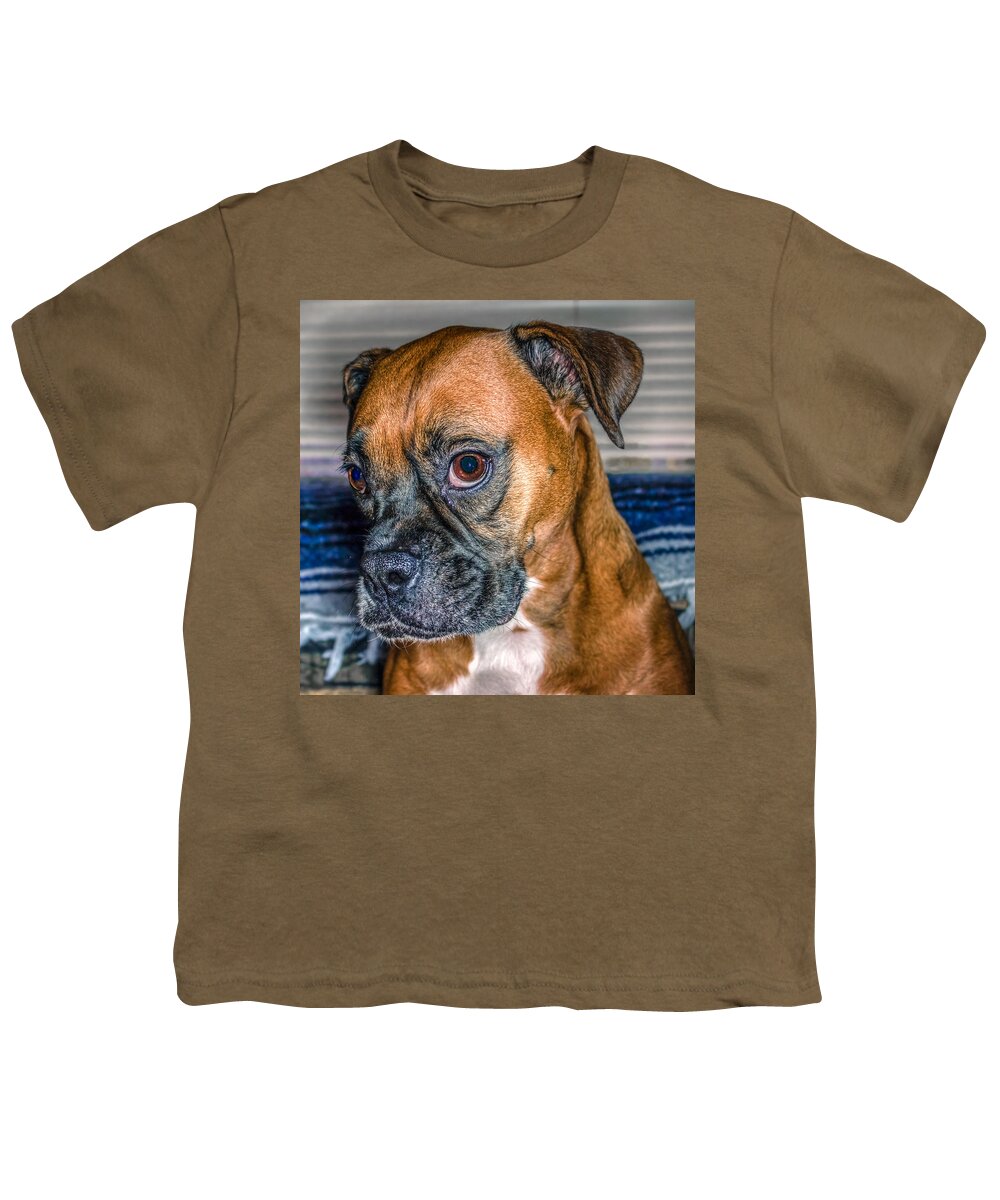 Adorable Youth T-Shirt featuring the photograph Boxer Portrait by Rob Sellers