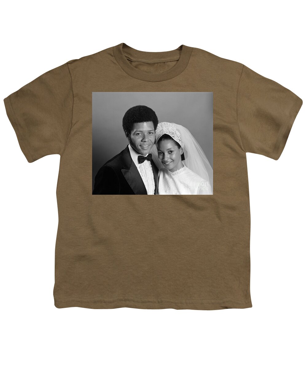 1970s Youth T-Shirt featuring the photograph Bride And Groom, C.1970s by H. Armstrong Roberts/ClassicStock