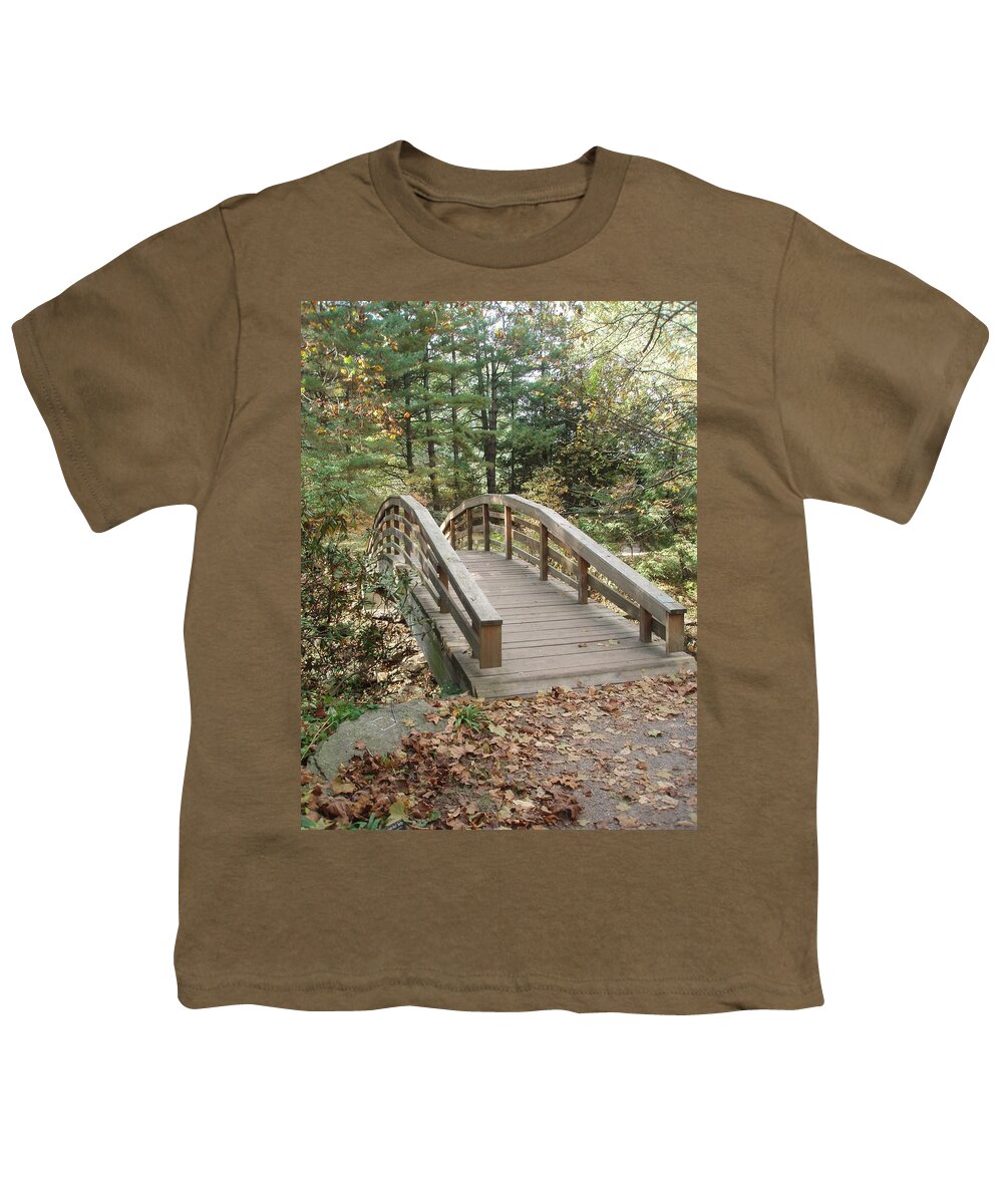 Bridge Youth T-Shirt featuring the photograph Bridge To New Discoveries by Allen Nice-Webb