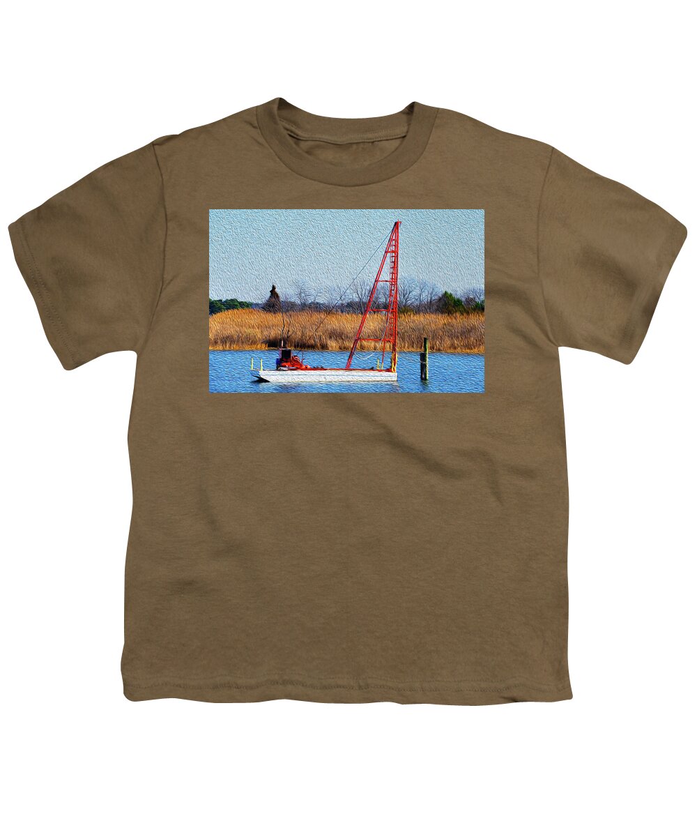 Bay Area Youth T-Shirt featuring the photograph Bright Paintery Barge by Dennis Dame