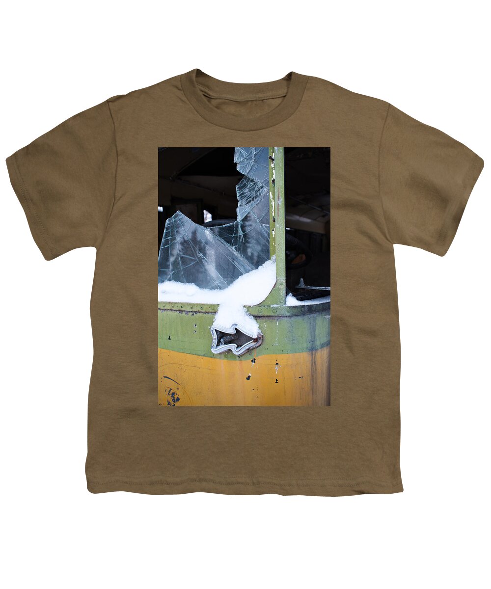 Arrow Youth T-Shirt featuring the photograph Broken Windshield by Cathy Mahnke