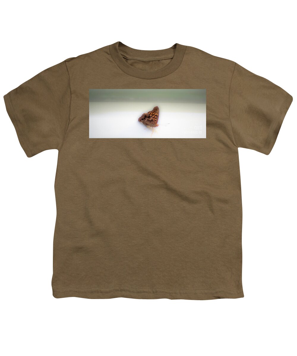 Butterfly Youth T-Shirt featuring the photograph Butterfly on my car by Merle Grenz