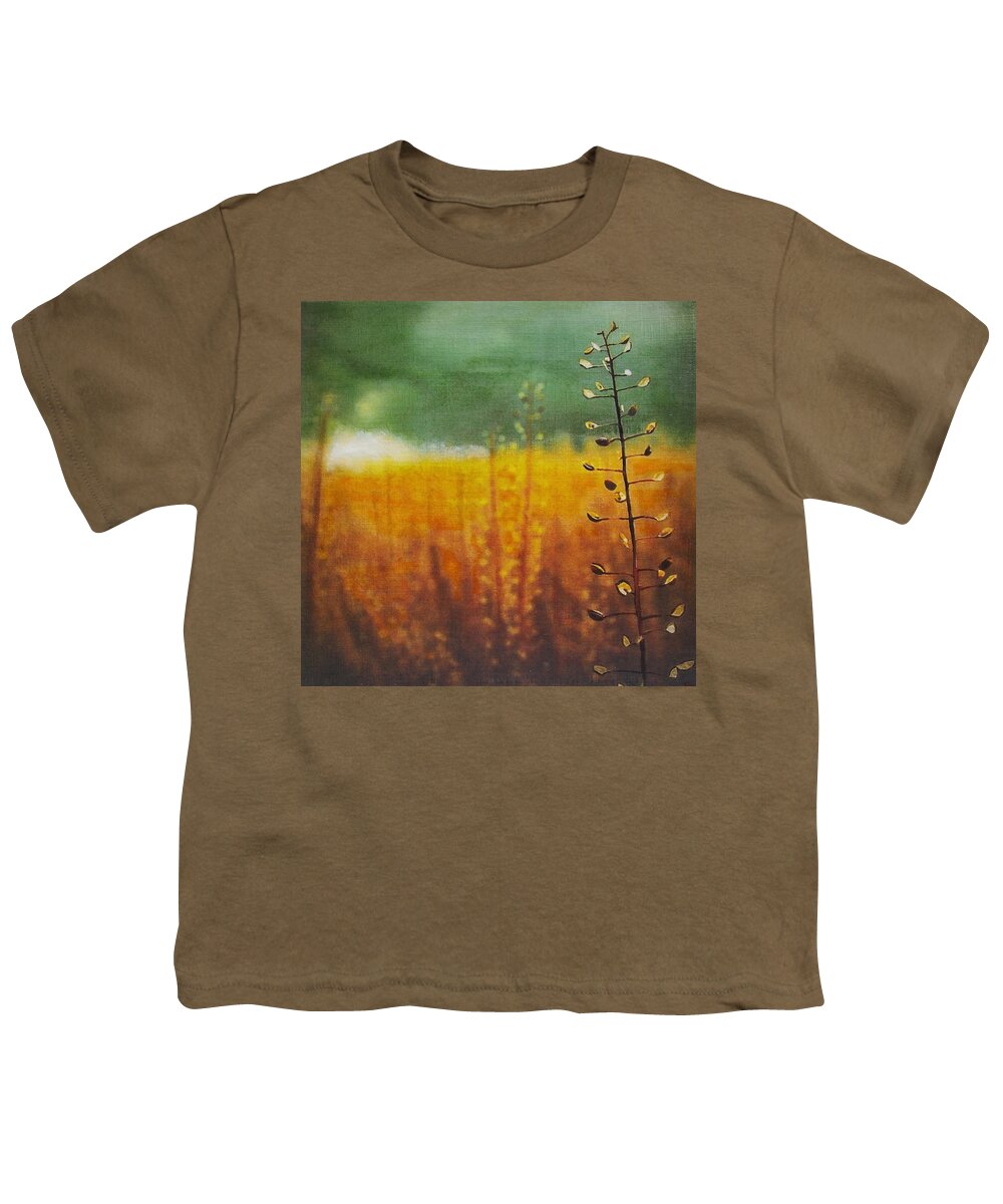 Field Youth T-Shirt featuring the painting Calm by Cara Frafjord