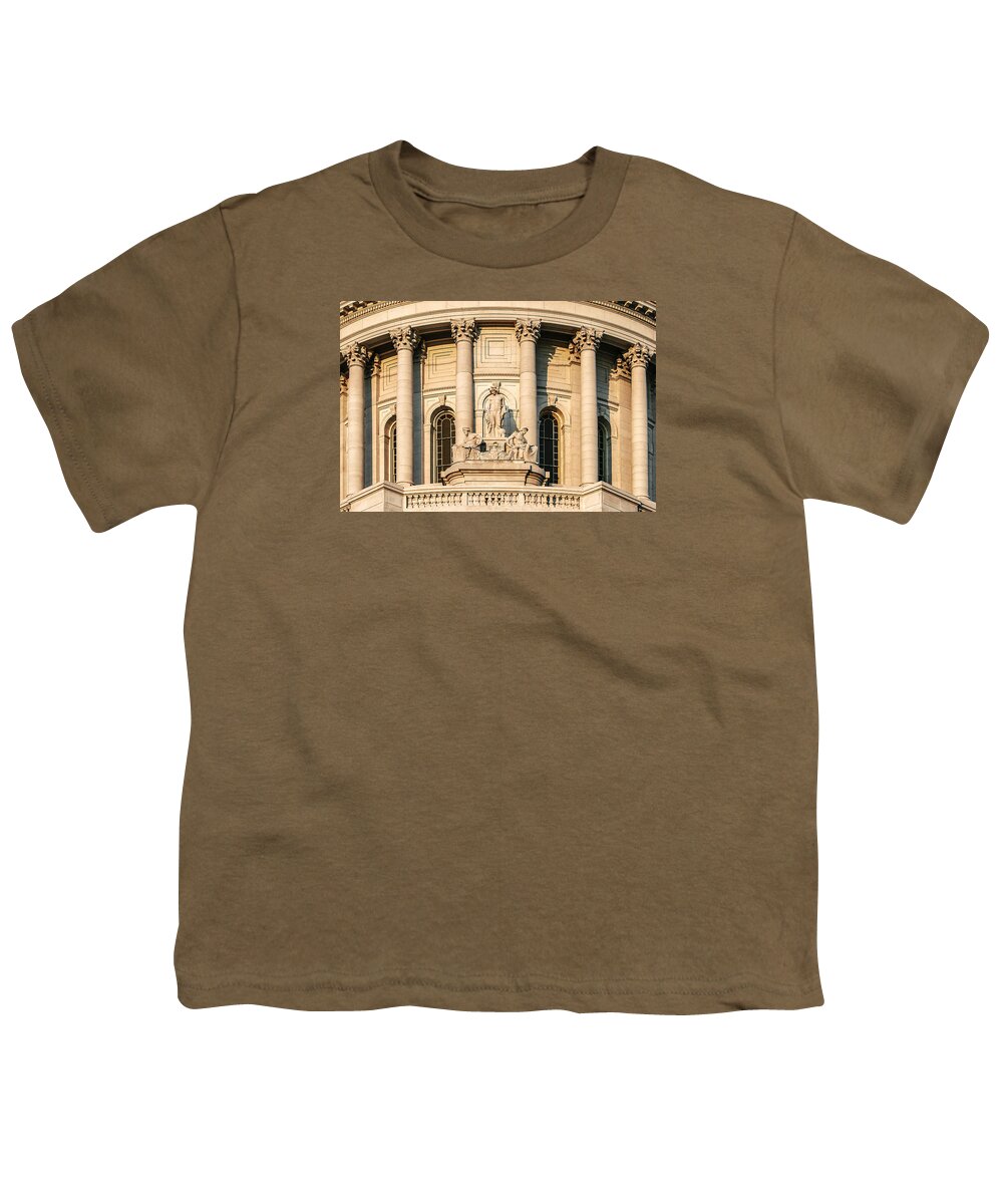 Wisconsin Youth T-Shirt featuring the photograph Capitol Knowledge by Todd Klassy