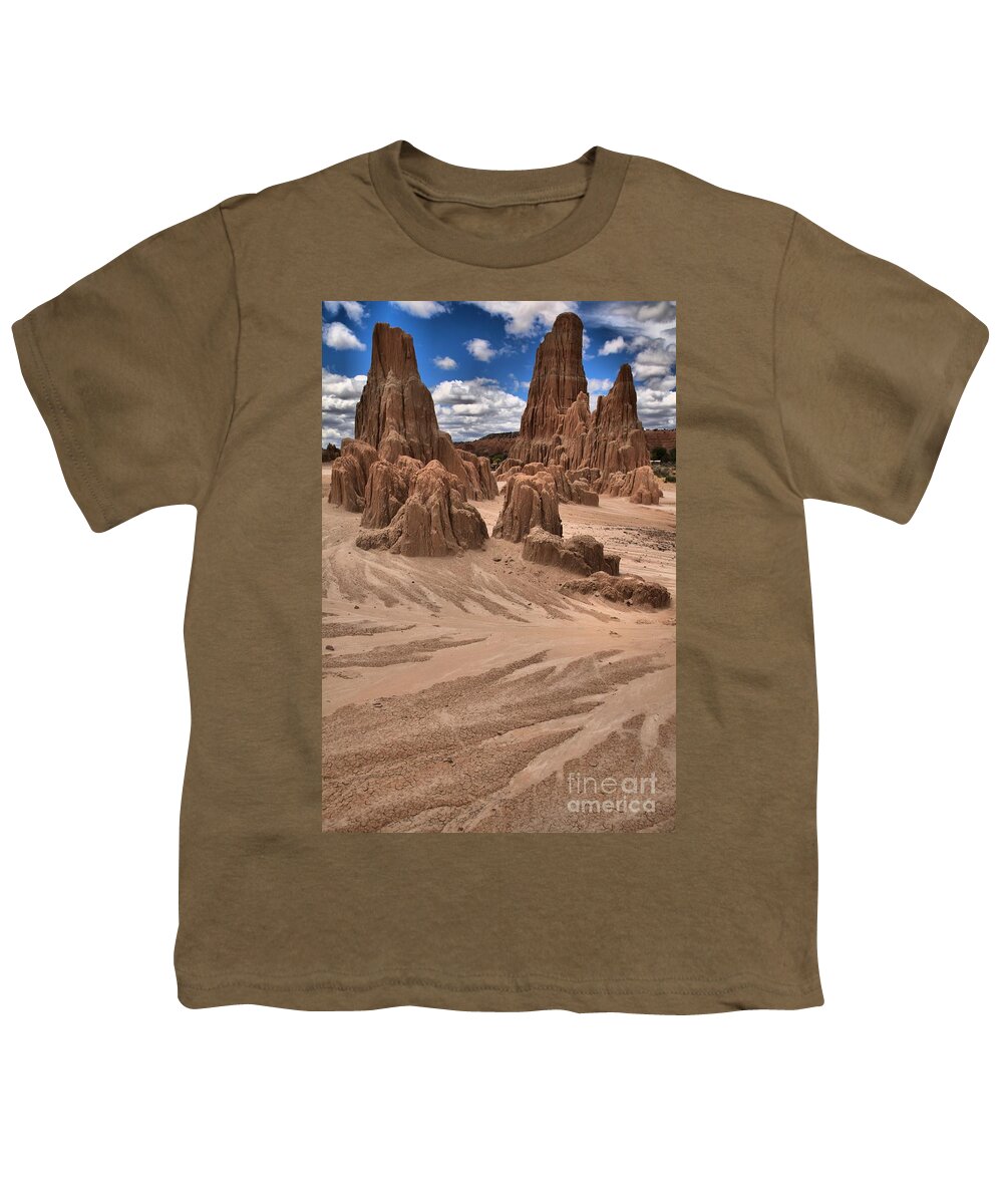 Cathedral Gorge Youth T-Shirt featuring the photograph Cathedral Gorge Towers Portrait by Adam Jewell