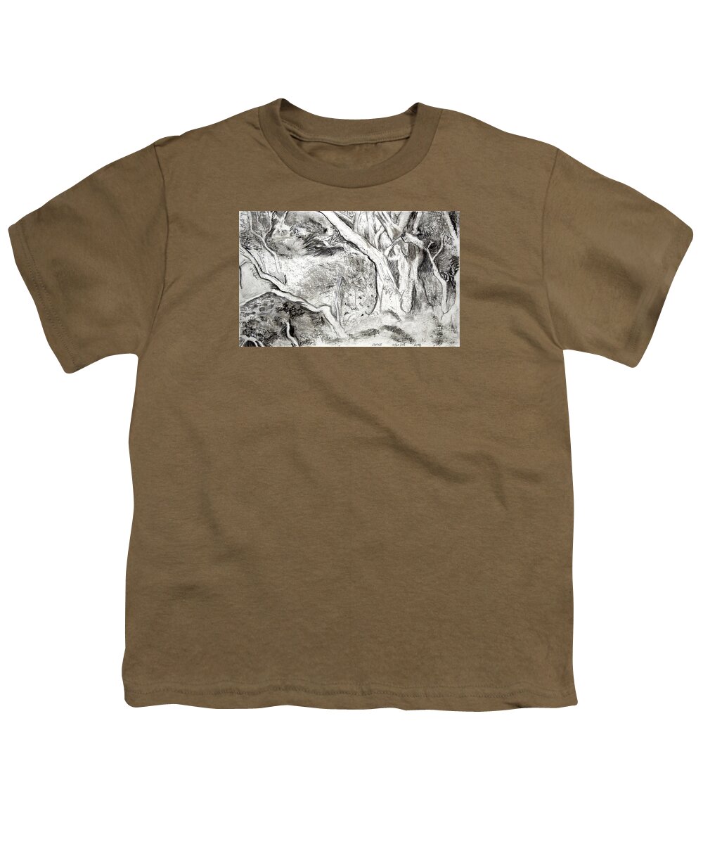  Youth T-Shirt featuring the painting Charcoal Copse by Kathleen Barnes