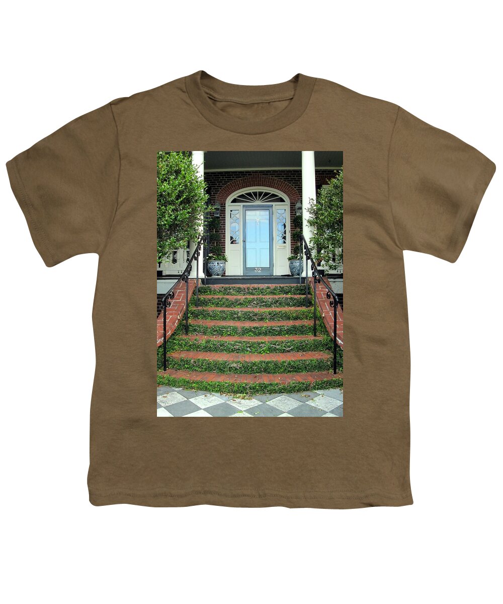 Charleston Youth T-Shirt featuring the photograph Charleston Front Door by Betty Buller Whitehead