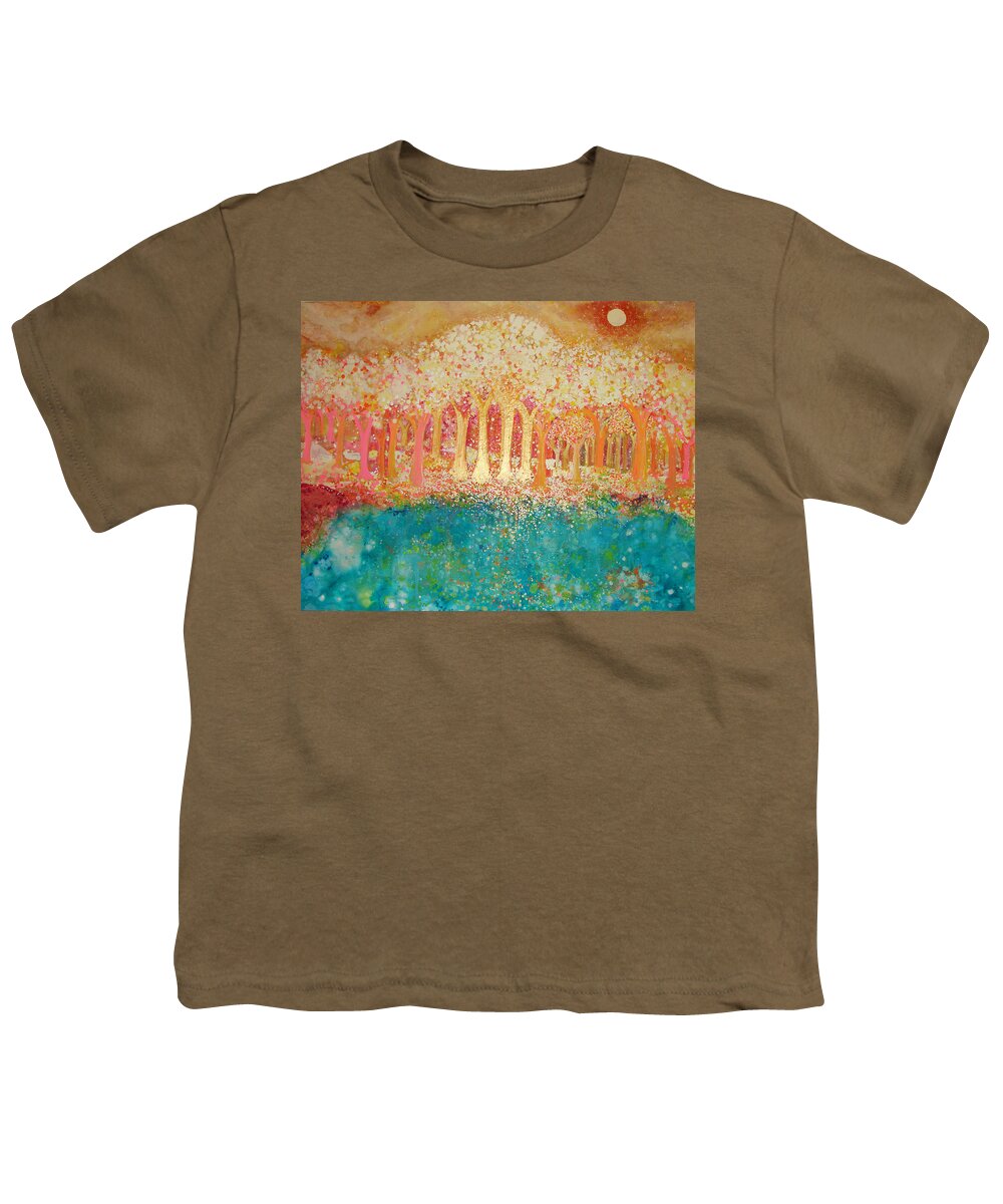 Cherry Blossoms Youth T-Shirt featuring the painting Cherry Blossoms by Ashleigh Dyan Bayer