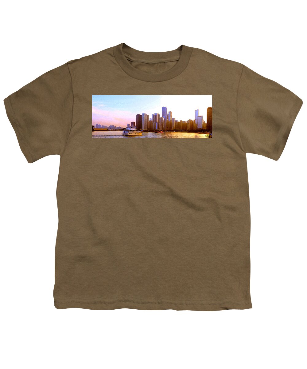 Chicago Youth T-Shirt featuring the photograph Chicago Waterfront 1 by CHAZ Daugherty
