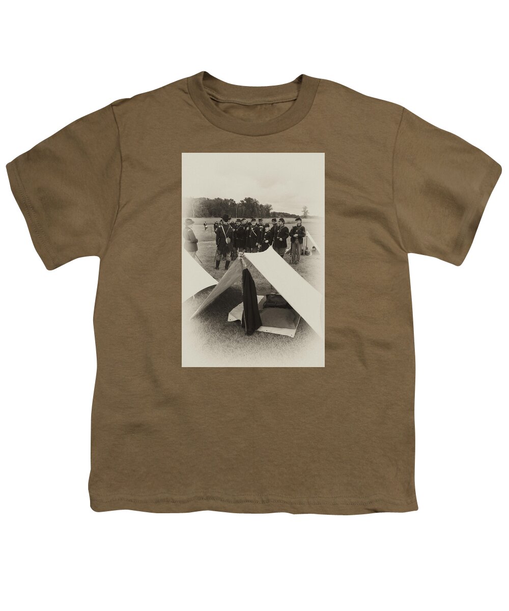 Pennsylvania Youth T-Shirt featuring the photograph Civil War Encampment by Hugh Smith