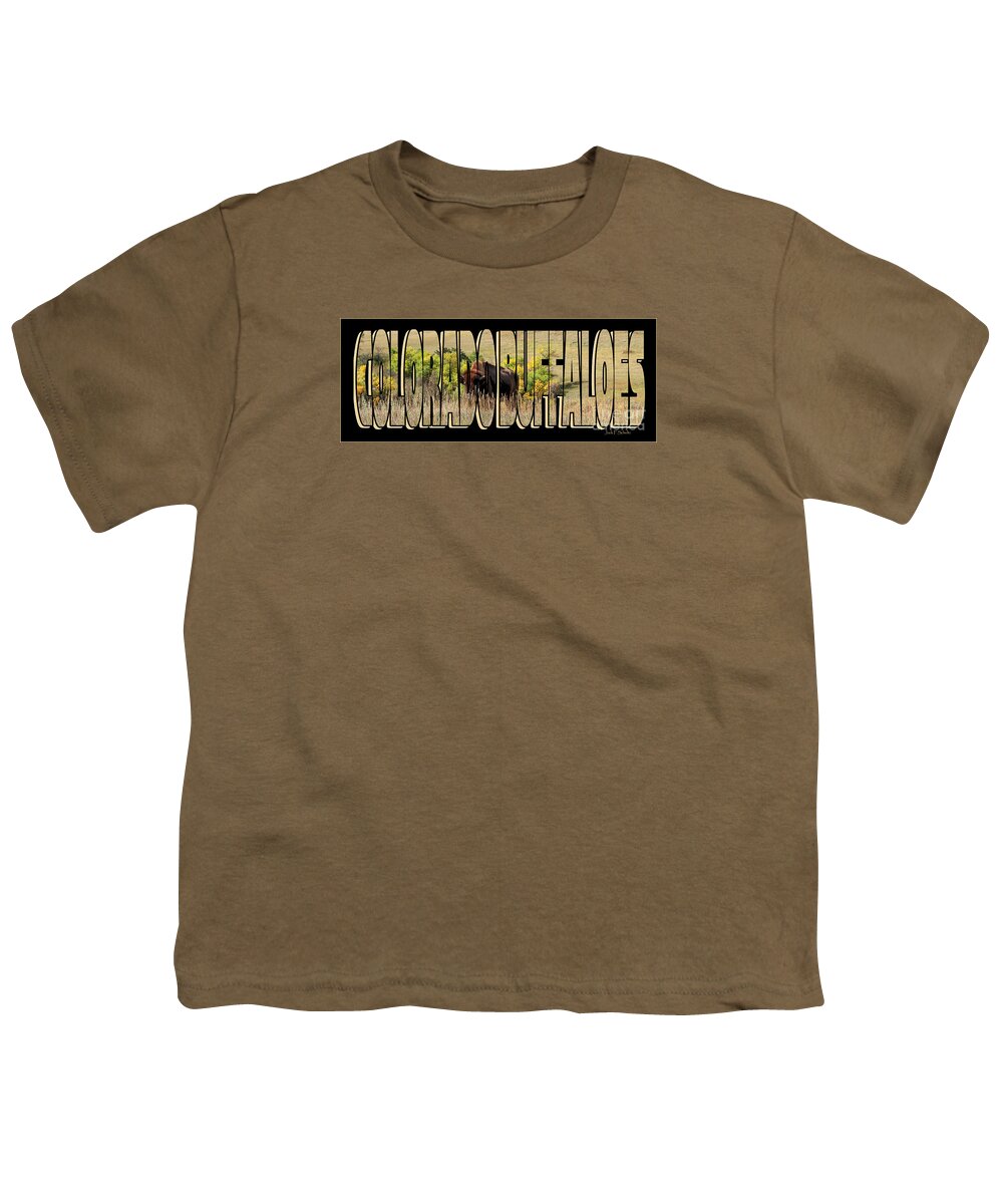Colorado Buffaloes Youth T-Shirt featuring the photograph Colorado Buffaloes Name 9236 by Jack Schultz