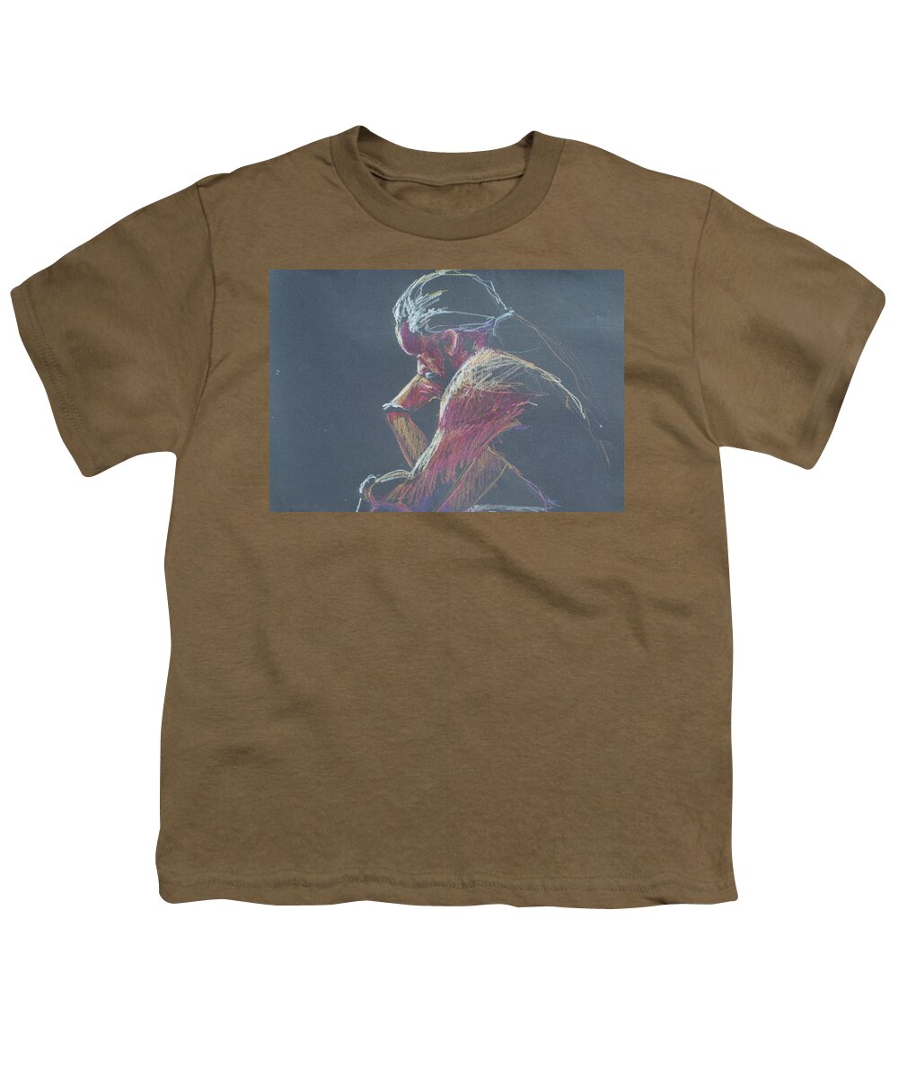  Youth T-Shirt featuring the painting Colored Pencil Sketch by Barbara Pease
