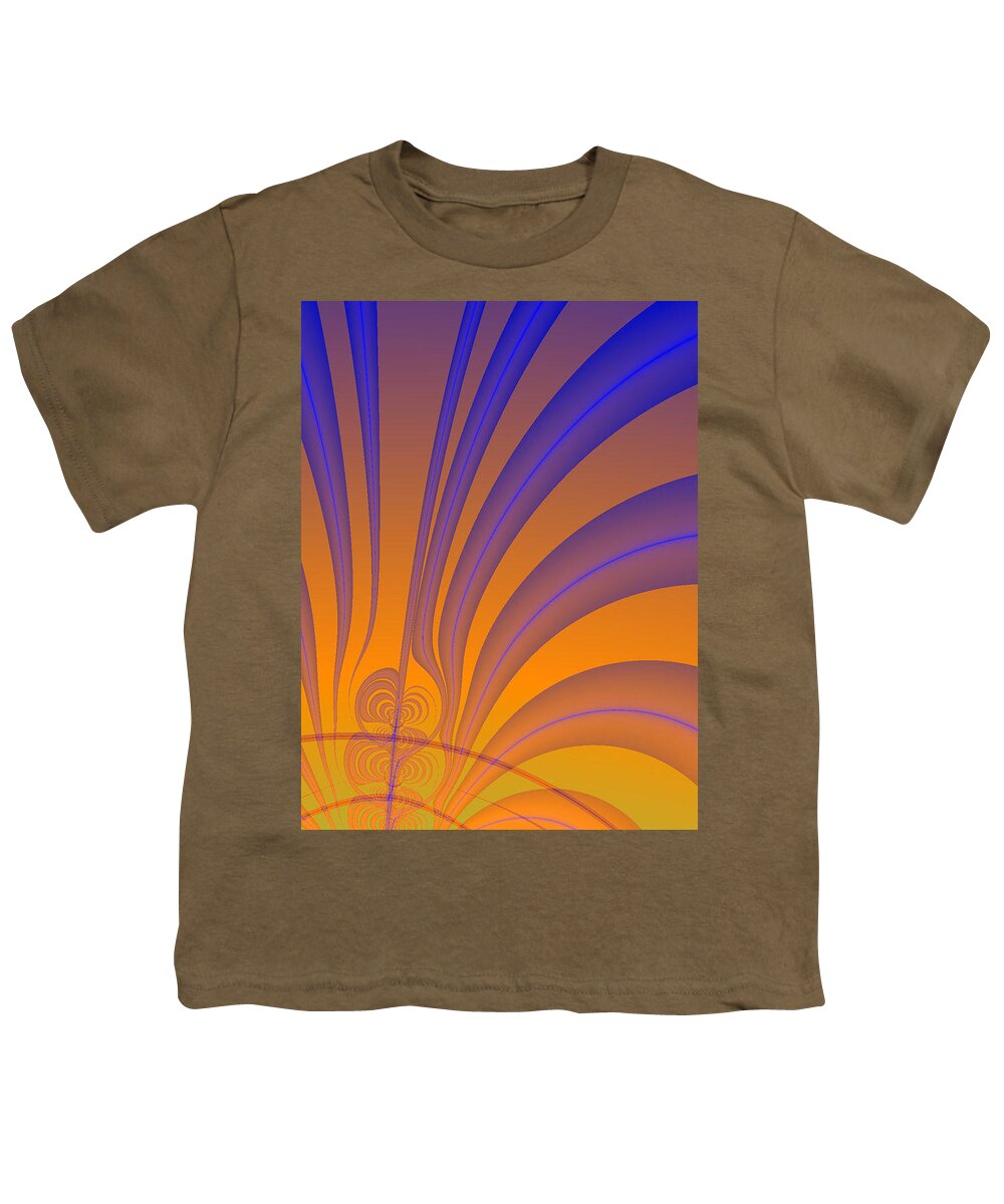 Fractals Youth T-Shirt featuring the digital art Complimentary Colors by Lisa Stanley
