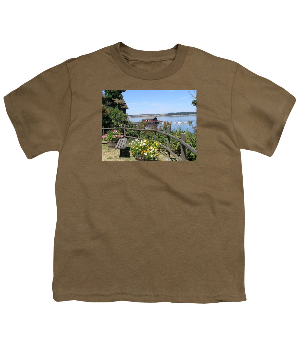 Coupeville Youth T-Shirt featuring the photograph Coupeville Wharf by Mary Gaines