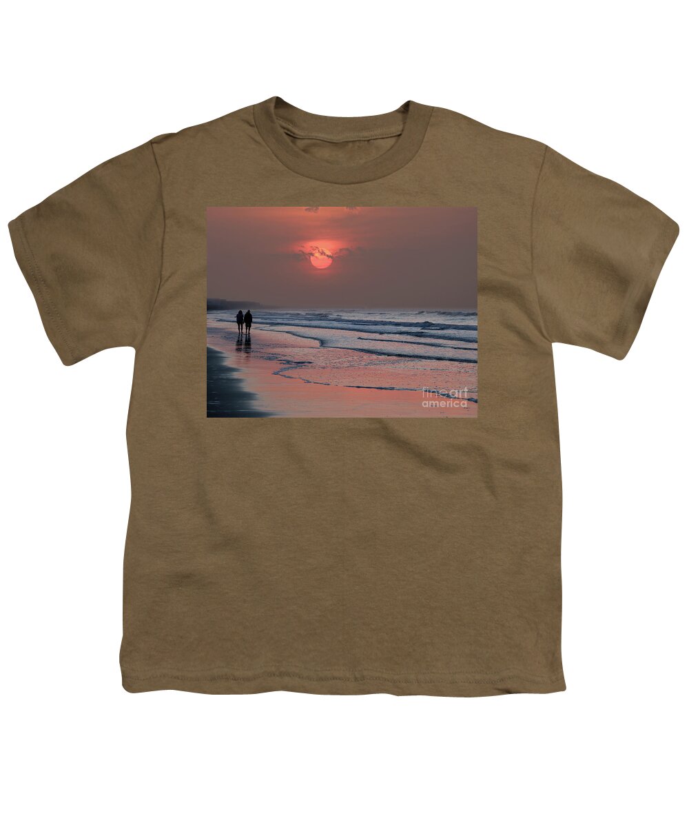 Romantic Couple Youth T-Shirt featuring the photograph Couple at Sunrise 3238 by Jack Schultz