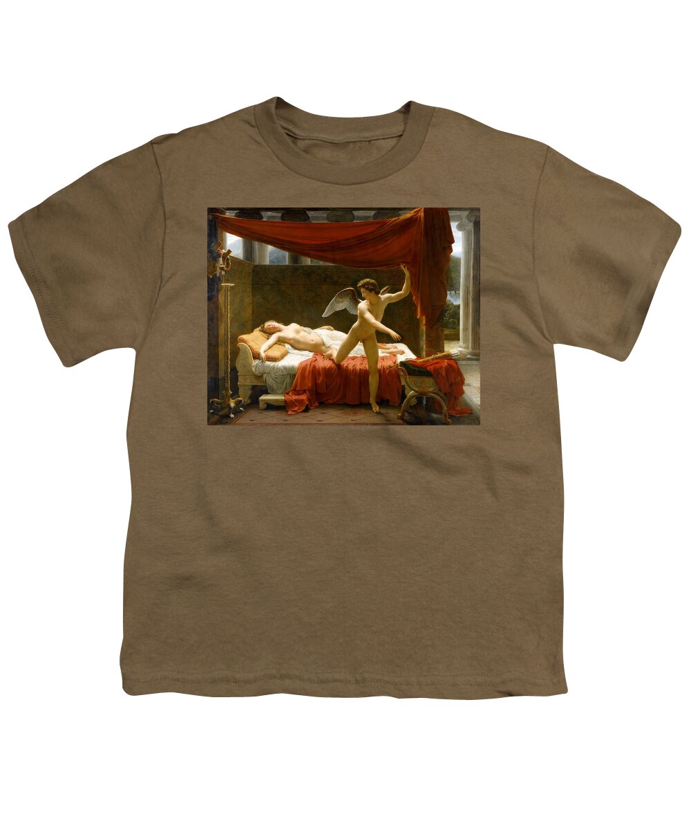 Francois-edouard Picot Youth T-Shirt featuring the painting Cupid and Psyche by Francois-Edouard Picot