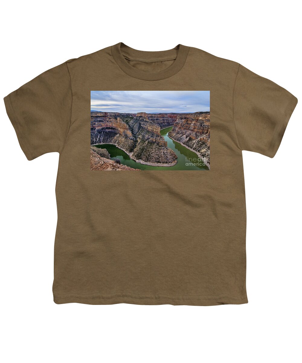 Bighorn River Youth T-Shirt featuring the photograph Dawn At Devils Overlook Bighorn Canyon by Gary Beeler